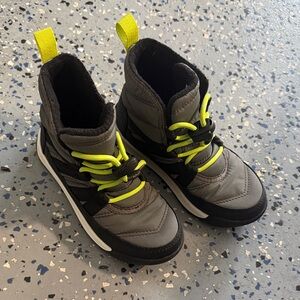 Sorel Kids Boots in Gray and Neon Yellow